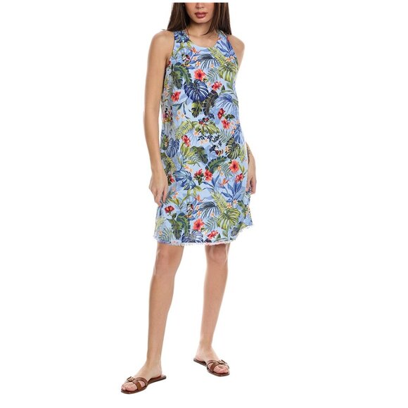Tommy Bahama x Disney Jungle Jubilee Sleeveless Linen Shift Dress - Picture 2 of 12